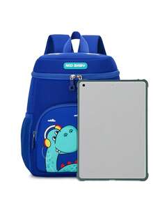 New Cute Pattern Design Student Backpack, Suitable For Boys And Girls, Lightweight And Minimalist, Great For School Or Travel - Royal Blue - View 3