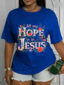 Suave, transpirable y ligera para comodidad durante todo el día - Camiseta de manga corta con cuello redondo y estampado con el diseño "Hope in '".Esta elegante camiseta para todas las estaciones presenta un diseño casual de cuello redondo y está confeccionada con un tejido suave y elástico.Lavable a máquina, diseñado para la comodidad.Cuello redondo clásico con un corte relajado que favorece todas las formas del cuerpo y es fácil de combinar con jeans, pantalones cortos y leggings. - Blanco - Ver 8