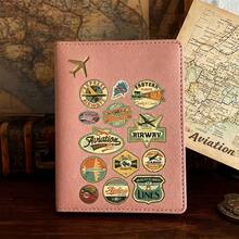 1 pieza Portapassaporte de viaje con relieve, Funda de pasaporte, Cartera de tarjetas de crédito, Organizador de identificación y documentos - Multicolor - Ver 9