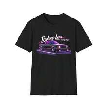 Chevy S10 Pickup T-Shirt Riding Low Living High Custom Mini Truck Graphic Tee - Black - View 6