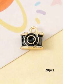 10/20/100pcs Creative 3D Alloy Drip Oil Imitation Mini Camera Pendant DIY Necklace Keychain Charm - Mini Camera - View 6