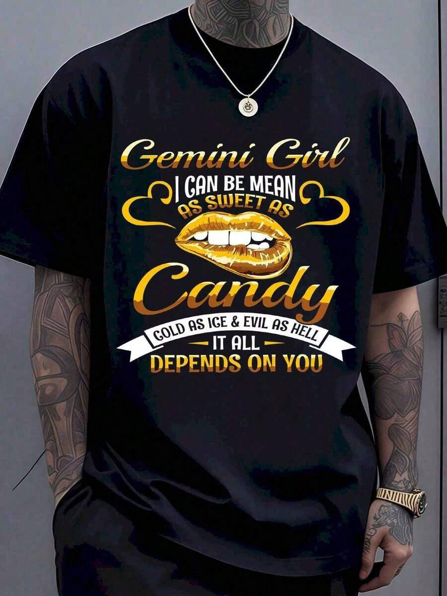 Chica Géminis, Puedo Ser Maliciosa, Dulce Como El Caramelo, Fría Como El Hielo Y Malvada Como El Infierno, Todo Depende De Ti. - Negro - Ver 1