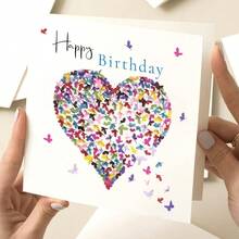 1pc/5pcs Special Friend Birthday Card, Happy Birthday, Pink Heart For Her Including Envelope - Multicolor - View 11