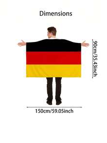 1pc 2026 Football Championship International Football Fan Cape Flag - Cheerleader Cape, Suitable For Stadiums, Bars, Men's Lounges And Fan Gifts, Wear It To Support Your Favorite Team - Multicolor - View 8