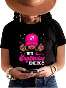 Camiseta única de energía enérgica Sagitario con diseño vibrante y colorido y2k ideal para resaltar tu personalidad. Perfecta para los amantes de la astrología y la moda, esta camiseta es imprescindible en tu guardarropa. Ideal para cualquier ocasión casual. - Negro - Ver 8