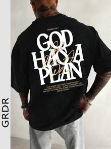 GRDR Men's Summer Religious Graphic Print Casual Round Neck Short Sleeve T-Shirt, Comfortable & Fashionable - Black - View 11