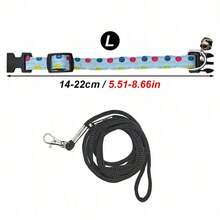 1pc Adjustable Small Pet Collar And Leash, Polka Dot Design Walking Leash, Suitable For Rabbits, Guinea Pigs And Reptiles Neck Collar, Outdoor Exploration Accessory - Multicolor - View 16