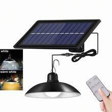 Solar Pendant Lights Upgraded Double Bulb Lights IP65 Waterproof Dusk To Dawn Auto Lamp With Remote Controller For Outdoor Shed Barn  Bullpen Pig Pen Stables Tents Etc(Dual Lamp) - 1 Đầu - Xem 12