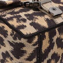 Authenticated Dior PRE-OWNED Mizza Small Embroidered Canvas Leopard DiorCamp Messenger Bag - 米色 - 查看 4