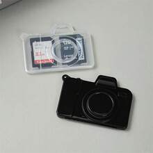 2-Pack Camera-Shaped Portable SD Card Storage Case, Travel Electronic Accessory Card Holder, Camera Memory Card Protective Case, Dual-Card Slot Plastic Protective Shell - View 3