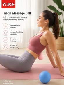 Bola Pijat Silikon YUKE, Bola Fascia Pereda Nyeri Otot Jaringan Dalam, Bola Pijat Titik Pemicu Portabel untuk Kebugaran, Yoga, dan Gym - MultiWarna - View 2