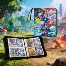 pokemon Album Thẻ Pokémon | Hộp Lưu Trữ Thẻ Giấy PU, Thích Hợp Sử Dụng Tại Nhà, Bao Gồm 50 Túi Đựng Thẻ Trong Suốt Có Thể Tháo Rời và 4*9 Túi Hai Mặt, Tổng Cộng 400*900 Túi, Thích Hợp Cho Thẻ Bóng Chép/Bóng Đá, Thẻ Trò Chơi, Thẻ Thể Thao và Tất Cả Các Loại Thẻ Sưu Tầm Kích Thước Tiêu Chuẩn, Món Quà Và Vật Dụng Học Tập Hoàn Hảo Cho Sinh Nhật, Lễ Phục Sinh, Lễ Tạ Ơn, Mùa tựu Trường - Nhiều màu - Xem 2