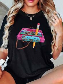 Women's Plus Size Casual T-Shirt With A Vintage-Style "I'M NOT RUDE" Graphic Print, Short Sleeves, Crew Neck, Comfortable And Suitable For Everyday Wear, Vacations And Outdoor Activities. 100% Cotton - 7 - 查看 6