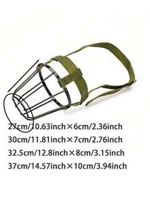 1pc Large Dog Metal Anti-Bite Anti-Chew Anti-Eat Muzzle, Suitable For Large Aggressive Dog Breeds - Multicolor - View 8