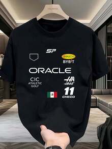 Las camisetas con gráficos inspiradas en las carreras muestran tu velocidad y son imprescindibles para los aficionados y entusiastas de las carreras, con el diseño moderno y los aficionados al deporte en - Negro - Ver 6