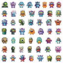2pcs 100pcs Cute Monster Graffiti Stickers, Original Cartoon Monster Decorative Stickers, Waterproof Vinyl Graffiti Decals For Car, Phone, Computer, Kids, Teens, Laptop, Water Bottle, Scrapbooking, Luggage - View 5