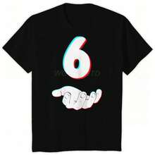 Camiseta Unisex Moderna Con Estampado De Pareja Divertida 67 Six Seven Meme - Blanco - Ver 3
