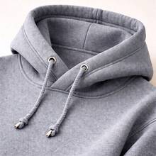 Kids' Kangaroo Hoodie Set, California Style, Thick, Winter - Gris - Ver 2