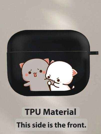 Ốp tai nghe hình mèo đôi, bề mặt mờ chống trầy xước, chống rơi vỡ, in rõ nét, phù hợp với 3/4/Pro/Pro2/Pro3, món quà sinh nhật ý nghĩa dành cho bạn trai/bạn gái/bạn bè. Thiết kế có thể tháo rời, đóng mở dễ dàng, không ảnh hưởng đến quá trình sạc.