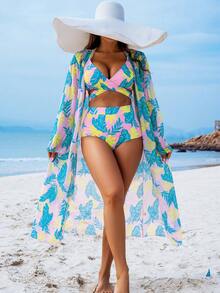 Nuevo Conjunto de Bikini de Tres Piezas, Sexy y Elegante para Mujer - Patrón 5 - Ver 7