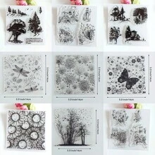 Nature-Inspired Transparent Stamp Collection - Floral/Tree/Architecture/Butterfly Elements, Suitable For Scrapbooking, DIY Decoration, Silicone Stamps - Forest - View 2