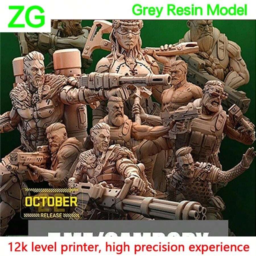 Third Party Board Game Battle Model Unit 9 For Gangster Fighters - 10 Height 35mm - View 1