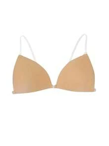 YIYANG 2/1 pièce Soutien-gorge invisible à col ras-du-cou, design antidérapant, soulève et rehausse pour une courbe plus pleine et plus charmante. Spécialement conçu pour la photographie de mariage, les robes sans bretelles, la lingerie invisible, les jupes, les robes et les occasions de voyage/vacances, livré avec des cache-tétons sexy pour accentuer l'effet de décolleté. - Multicolore - Voir 12