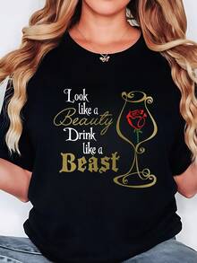 Talla Grande - Talla Grande - Ropa de Mujer Talla Grande 0 8XL, Camiseta de Manga Corta Transpirable y Suave para la Piel, Versión Coreana Básica Holgada, Top Casual de Primavera y Otoño para el Trabajo Diario - Negro - Ver 6