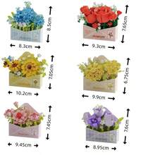 Bộ xếp hình hoa vi hạt sáng tạo, đồ chơi xếp hình cho trẻ em, làm từ nhựa ABS, hoa nhân tạo bền lâu, quà tặng tỏ tình lý tưởng, vật trang trí bàn làm việc thư giãn, đồ chơi xếp hình tự làm giúp giảm căng thẳng, quà tặng cho trẻ em giúp cải thiện khả năng tập trung và kỹ năng thực hành, phần thưởng trong lớp học, lễ tốt nghiệp, tựu trường, quà tặng thời trang cho bạn bè - Nhiều màu - Xem 6