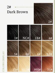DNE HAIR 100%健康原生真人髮接髮 無瀏海 #2深棕色，自然輕盈瀏海髮片，柔軟絲滑親膚，不掉髮不打結，無縫隱形設計，易安裝易拆卸，可重複長期使用，適合女性女孩初學者，日常妝容、度假、街頭風、婚禮髮型造型轉換 - S2 - 查看 9