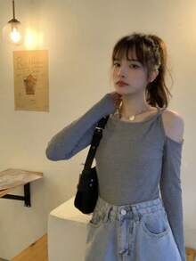 Women Tops - Grey - View 8
