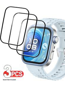 3pcs Clear Soft Screen Protector Film For Huawei Watch Fit 4/Fit 4Pro/Fit 5/Fit 5Pro, Anti-Scratch, Bubble-Free, Easy Installation, Provides Full Protection For Watch Screen, Highly Compatible Without Affecting Touch Screen Operation - 3pcs for HW Fit 4 - View 11