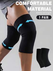 Unisex Solid Color Compression Sports Knee Pads, Breathable Knee Support For Running, Squatting, Knee Protection Sleeve - Multicolor - View 8