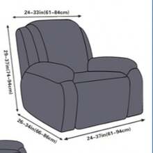 4pcs Single Seat Lounge Chair Covers, Soft & High Elastic, Machine Washable, Pet-Friendly Furniture Protector, With Side Pockets, Easy To Clean, Suitable For Dogs And Other Pets - Multicolor - View 6