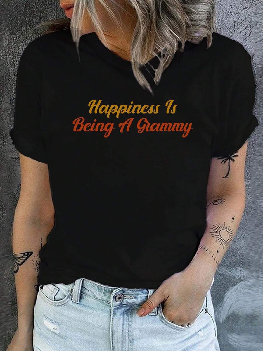 Camisetas de Algodón Oversize para Mujer 2026, Cómodas, Suaves, Simples, para Uso Diario, Manga Corta - Negro - Ver 1