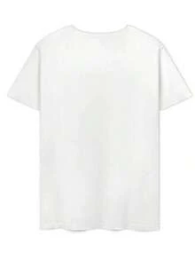 1 pieza de camiseta de mujer con estampado de fresas de gran tamaño - Camiseta suave de manga corta y cuello redondo con lazo rosa y diseño de frutas rojas, camiseta de corte holgado para todas las estaciones, ideal para atuendos casuales, conjuntos de primavera y verano, ropa para combinar y conjuntos con temática de frutas (lavable a máquina), ropa urbana para mujer, camiseta de mujer, ropa de verano para mujer, ropa de verano para mujer, 180g 100% algodón, todos los estampados están impresos. Unisexo. - Blanco - Ver 2