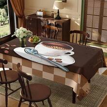 1pc, Home Decor, Coffee Pattern Printed Tablecloth, Rectangular, Machine Woven, Suitable For Home Kitchen Dining Room, Party Dinner, Picnic Camping, Date, Wedding, Theme Party Decoration, Indoor And Outdoor Use - Multicolor - View 11