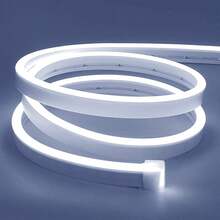 1 st 1,5 m/59 tum rosa neon LED-ljuslist, 5V 2835-lampor, USB-driven flexibel neonbelysning och hållbar lågspänningstejp, lämplig för tak, bar, arbetsbänk och utomhusdekoration - Vitt - Visa 14