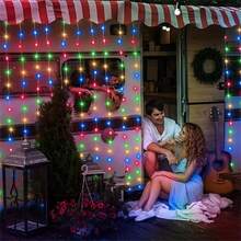 3m X 3m / 9.8ft X 9.8ft, USB Powered, Colorful Lighting, Remote Control LED Fairy String Lights, Enchanting Hanging Decor, Suitable For Various Festivals, Walls, Parties, Weddings, Christmas Decoration - USB Curtain Light String - View 8