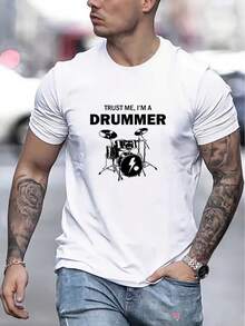 Camiseta Deportiva Transpirable para Hombre con Estampado de Letras, una Cómoda Camiseta Deportiva de Verano - Blanco - Ver 8