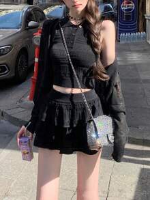 Women Sweater Co-Ords - Black - View 5