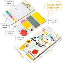 Bộ 1 tập giấy ghi chú Xqumoi "Dạy học là một công việc xuất phát từ trái tim", giấy ghi nhớ dạng bảng đen, quà tặng tri ân giáo viên, giấy ghi chú viết, đồ dùng văn phòng phẩm trường học. - A - Xem 11