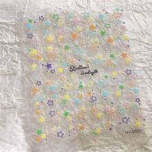Película protectora de lente con elementos minimalistas de estrella 17 Series, película protectora de lente de cámara con láser de estrella de dopamina colorido para decoración diaria DIY, película protectora de cámara, regalo del Día de la Madre - Multicolor - Ver 20