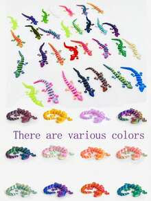 2/5/10/20/30/40pcs Random Color Cute Gecko Figurines, Suitable For Holiday Gifts, Surprise Small Gifts, Gift Bag Fillers, Office Decor, Decorations, Desktop Decor, Stress Relief Toys, Father's Day Gifts, Birthday Gifts, Toys, Party Favors - Multicolor - View 6
