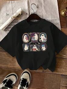 Women's T-Shirt For Spring And Summer - Black - View 1