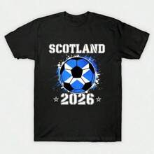 Balón de Fútbol de Escocia Copa Mundial de Norteamérica 2026 - Camiseta de Aficionado Escocés - Negro - Ver 1