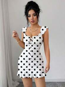 Women Midi Dresses - 白色 2 - 查看 3