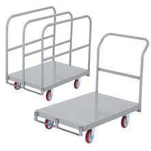 Carro de panel de acero pesado 2 en 1 con capacidad de 2500 libras, 4 ruedas giratorias, tamaño de 36x24 pulgadas, 4 barandillas laterales para madera y pared seca Dolly - 3 paneles - Ver 7
