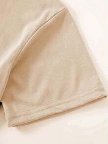 Serie de Animales Lindos: Camiseta de Mujer de Verano con Estampado de Oveja, Cuello Redondo, Manga Corta, Cómoda, Suave, Elegante, Estilo Fantasía, Vintage, Casual, Versátil, Deportiva, Disponible en Tallas S-XXL para Primavera, Verano, Otoño e Invierno - Albaricoque - Ver 3