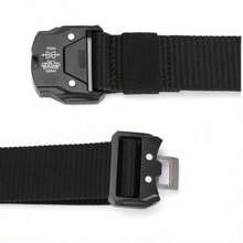 Unisex Multi-Function Nylon Belt - Breathable Canvas Design, Quick Release Buckle, Comfortable And Durable, Suitable For Outdoor Sports And Training, Black, Sports Belt | Adjustable Belt | Durable Belt, Multi-Function Outdoor Belt - Multicolor - View 3